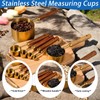 Stainless Steel Gold Measuring Cup Set of 8 Baking Tools