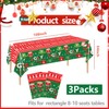 BCCSNNM 3Pcs Christmas Ugly Sweater Tablecloths,Christmas Plastic Tablecloth Disposable Rectangle