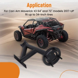 maXpeedingrods Spare Tire Carrier Mount Rack Holder for 2017-2024 Can-Am Maverick X3 Turbo Max R 64" and 72" models for 34" tires
