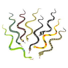 Rhode Island Novelty 14 Inch Rain Forest Snakes, One Dozen Assorted