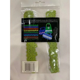 Bazzill Basics Paper 6" Half The Edge Cardstock Strips 20 Pcs 10 Shapes  Kiwi