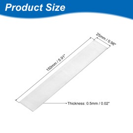 sourcing map 1 Pcs Zinc Sheets, 99.995% High Purity Zinc Plate 0.02"x1"x6"(0.5x25x150mm) Metal Zinc Foil Zinc Anode Strip for Science Lab Industry DIY Craft