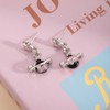 Cute Zinc Alloy Saturn Planet Stud Earrings Star Fade Stone