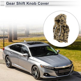 RATCHROLL Gear Shift Knob Cover Decoration Stick Shifting Handle Protector Plush Brown Fabric 1 Pc