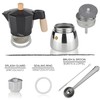 Milu Espresso Maker Suitable for Induction Cookers, 3, 6, 9