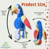 Dog Plush Toy with Rope and Squeaker Yellow Wings Parrot