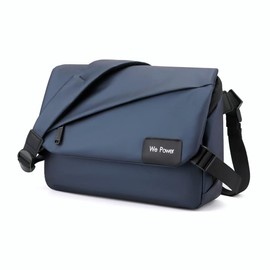 Belijoeuri, Men's Shoulder Bag, Messenger Bag, Modern Style, Waterproof, Multi Compartments, Large Capacity, Perfect for Work and Leisure (Blue), blue, XL