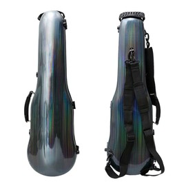 Vetimobato Dazzling Hard Shell Carbon Fiber Violin Box Cello Style Flight Case with Straps (Multi-colored)