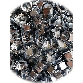 (Qty 100pcs) 3/8-16 External Star Lock/Kep Nuts 3/8 x 16 Locking Keps Nut/Locknuts Hardware Fastener Kit Set RV3605S