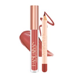 Lip Liner and Lipstick Makeup Set, Long-Lasting Velvet Matte Liquid Lipstick + Lip Liner with Waterproof, Non-Fading Lip Gloss (12)