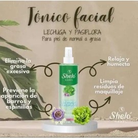 3 Tónico Facial Lechuga & Pasiflora/ Limpia & Reduce Grasa