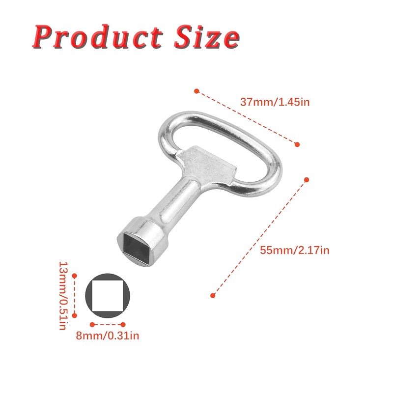 xlwen Square Wrench Socket Spanner Set of 4 Square Spanner