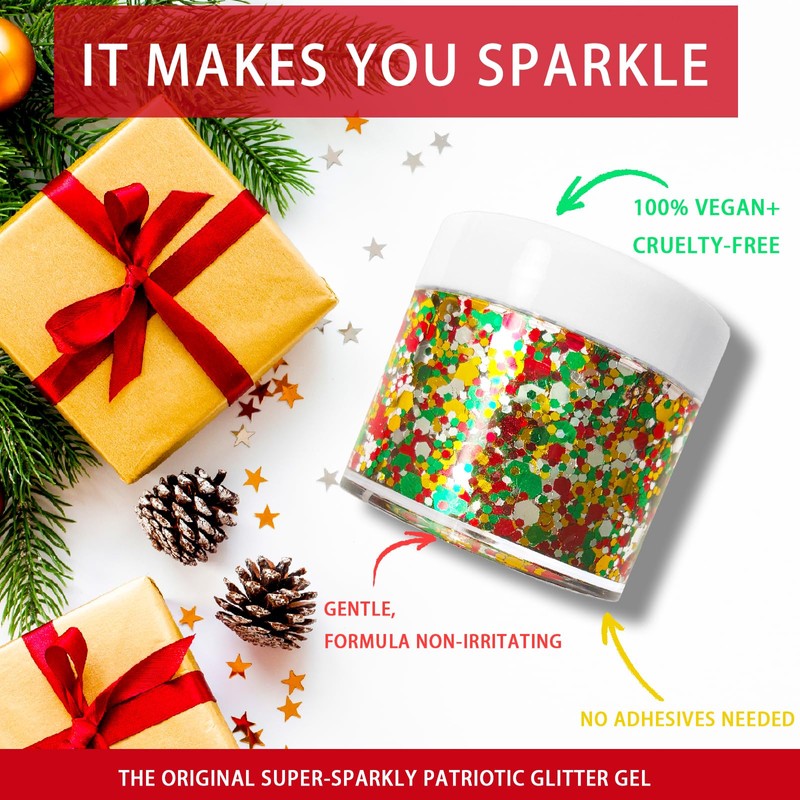 Glitter Gel for Body, Face, Hair and Lips (Christmas)
