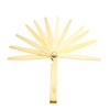 sourcing map Metric Thickness Feeler Gauge 0.05-1mm 13 Pieces Brass