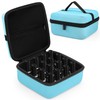 RISOU Portable Nail Polish Organizer Case for 16 Bottles of