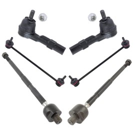 TRQ Front Steering & Suspension Kit Sway Bar Stabilizer Link Tie Rod Compatible with 2007-2008 Honda Fit