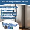 242253002 Refrigerator Water Inlet Valve Compatible With Frigidaire Electrolux Kenmore