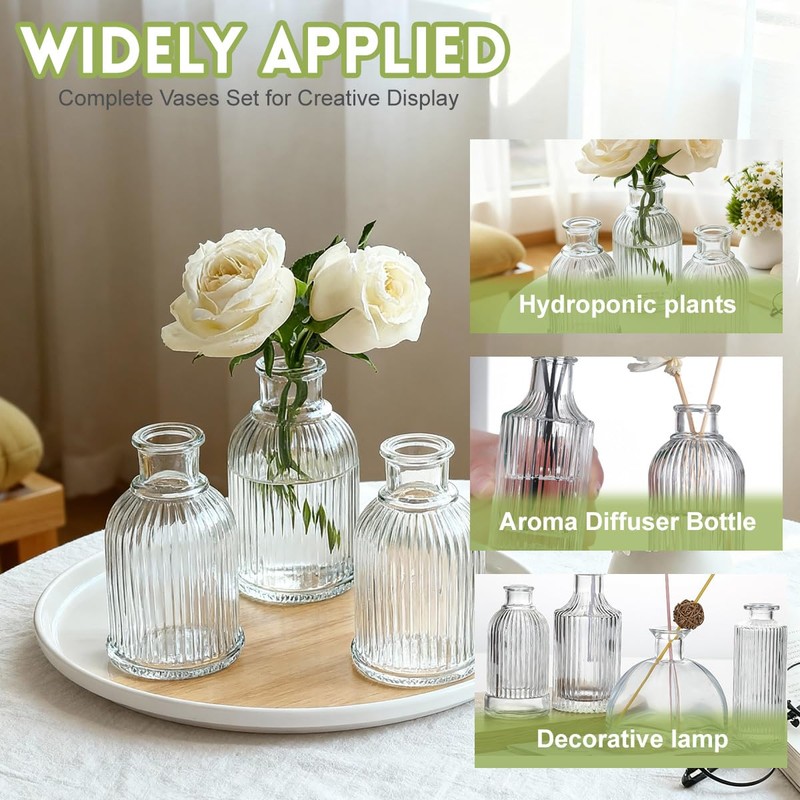 Glass Diffuser Bottles 3.8 High 100ml 3.4 Fl Oz Round