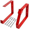 Spares2go Universal Lockable Bike Rack Brackets and Padlock Set (Red)