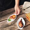 jinsongdafa Ceramic Mini Oval Au Gratin Baking Dishes 3.5 oz,