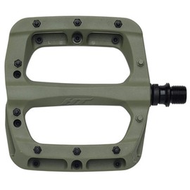 HT Components PA03A Nano P Platform Pedals, Body: Nylon, Spindle: Cr-Mo, 9/16'', Green