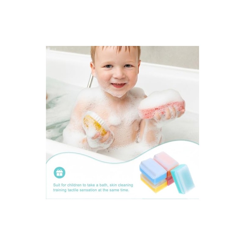 Healvian Juego Cepillos Esponja Baño Bebé Cepillo Sensorial Costra Láctea