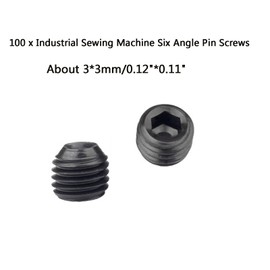 Fbshicung 100PCS 1.6MM Serger Fine Pin Screw for Hexagonal Needle Compatible with Sewing Machine JUKI MO 2516 3600 3900 OVERLOCK