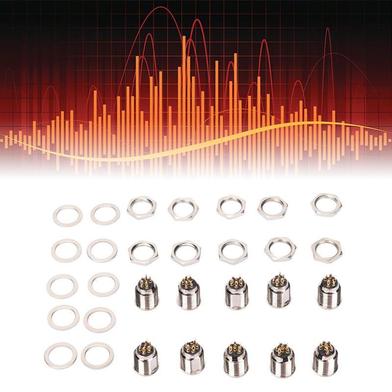 10 Set 6 Pin XLR Male Socket Base Stable Exquisite
