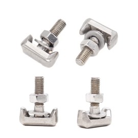 binifiMux 8-Set M6 x 45mm Socket Cap Furniture Crib Screws Barrel Nuts Zinc Plated