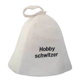 Sauna Hat with Embroidery Hobby Sweat Felt (Felt Cap, Sauna Hat)