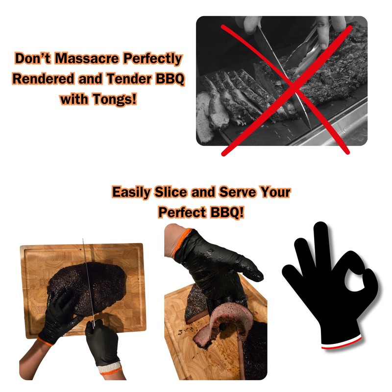 BBQ Grill Heat Resistant Cotton Glove Liners - 3 Pairs