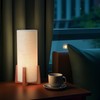 Fengarolam Modern Small Table Lamps, Nightstand Lamp with Linen Fabric