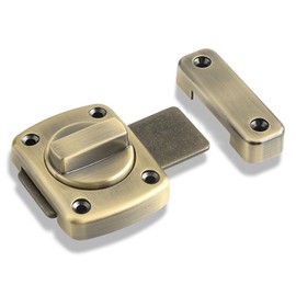 SooGree Security Door Lock, Bolt Lock Solid Revolving Spring Latch/Pet Door Lock, Cabinet Furniture,Windows,Bathroom(1 Vintage Cyan)