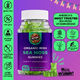 Nyum Nutrition Ultra R-7 Organic Irish Sea Moss Gummies, Made in USA