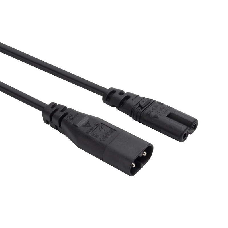 LBSC IEC 60320 C8 Plug to C7 Receptacle Male to