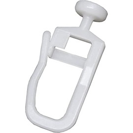 DELFRA 200 Folding Gliders with 7 mm Head for Curtain Rails with Lockable Hook (200)