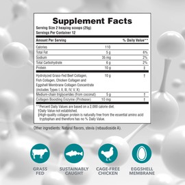 NaturesPlus Collagen Creamer, Vanilla - 0.66 lb Powder - Hair, Skin, Nail & Joint Health, Immune System Support - Non-GMO, Gluten Free - 12 Servings