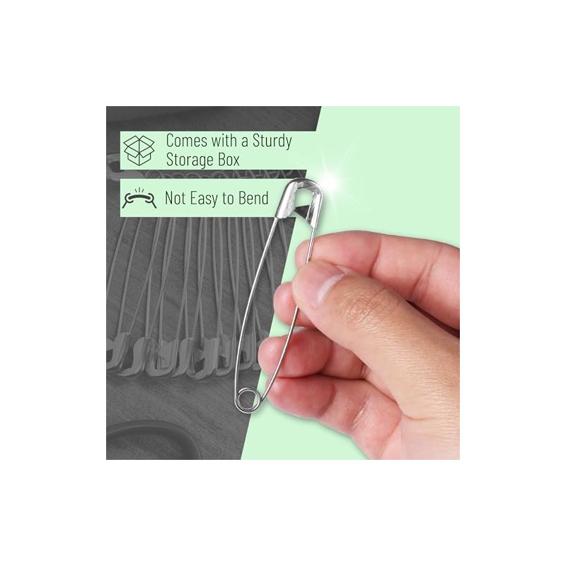 Mr. Pen Oversize Safety Pins - 2.2 Inch, 300 Pack,