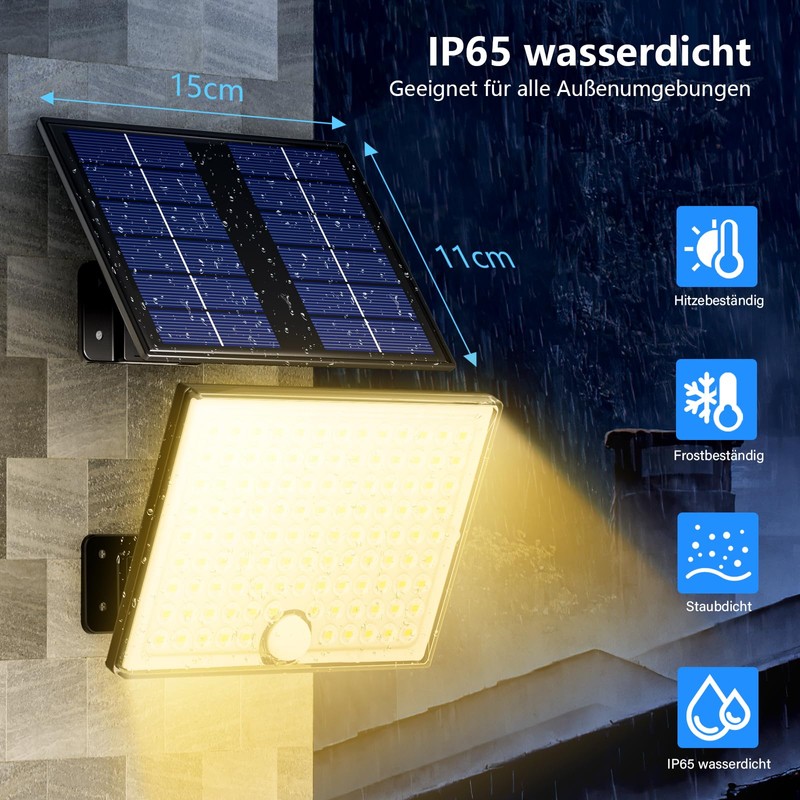 Solar Lights for Outdoor Use with Remote Control, Outdoor Lamp