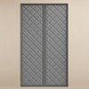 Padded Magnetic Door Draft Stopper Curtain Gray (90x210)