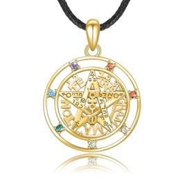 YEESIA 7 Chakra Necklace for Women 925 Sterling Silver 7 Chakra Pendant Yoga Jewelry Gifts for Women, Sterling Silver, Cubic Zirconia