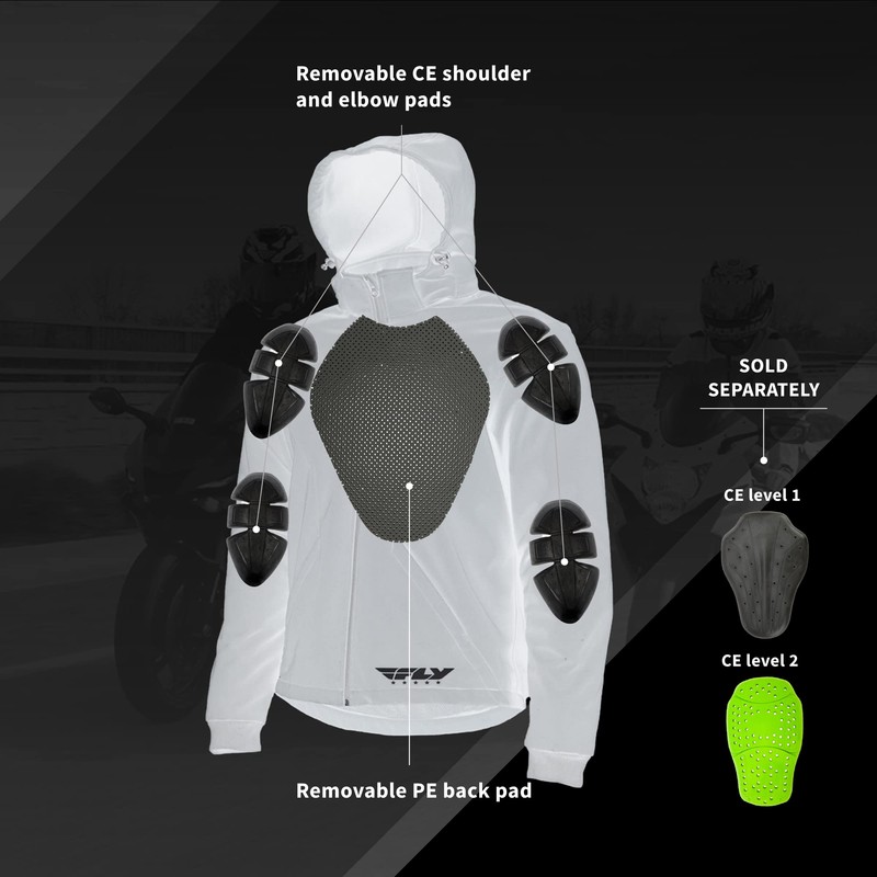 Fly Racing Street Armored Tech Hoodie(3X-Large)