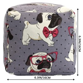 SANFERGE Decorative Door Stopper, Weighted Fabric Door Stopper with Handle, Heavy-Duty Square Door Floor Stop for Bedroom, Living Room, Interior, Doors