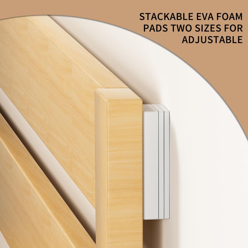 18Pcs Headboard Stoppers for Wall, IPEROT EVA Foam Anti Shake
