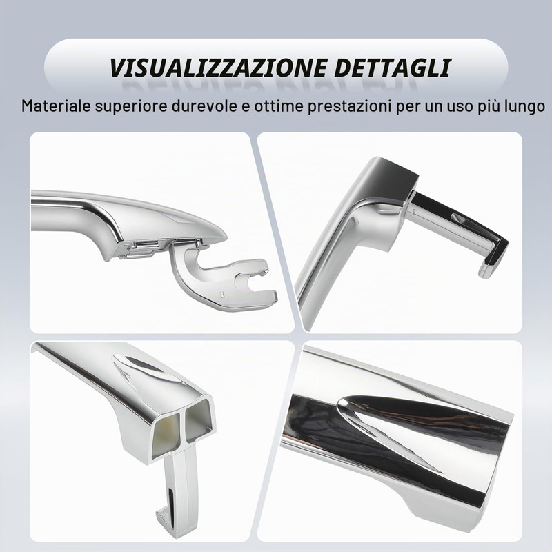 Gaogsiy Maniglie Cromate Anteriori per Lancia Ypsilon 2003-2011