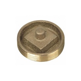 Oatey 42742 2-1/2 in. Brass Recessed Head Cleanout Plug, 2 1/2-Inch