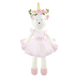 LOMTRATS Knitted Doll for Kids,Toddler Includes Rabbit Knitted Unicorn Perfect for Storytelling,Teaching,Preschool,Birthday Gifts