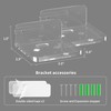 Liboer Small Wall Mount Floating Shelves 2 PCS Monitor Wall