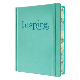 Inspire Bible NLT, Filament Enabled (Hardcover LeatherLike, Aquamarine): The Bible for Coloring & Creative Journaling