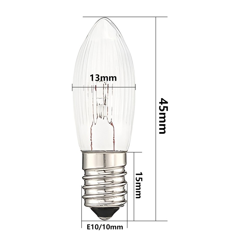 GutReise 20pcs AC E10 23V 3W 2700K Replacement Light Bulbs